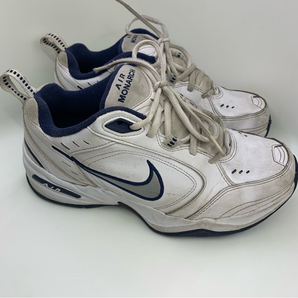 Nike Shoe Nike Sneakers Nike Air Monarch Shoe Men Nike Blue  White Shoes 7w